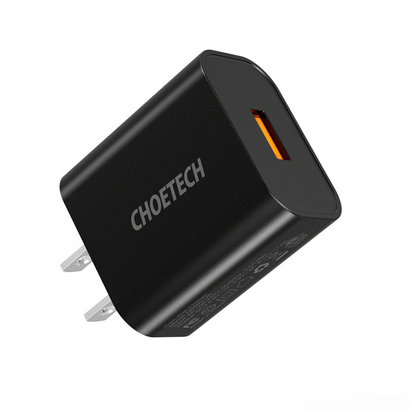 CHOETECH Q5003 18W USB-A Fast Charging For 7/7 Plus/6S/6S Plus/6 Plus/6/SE (2020)/ 11/ 11Pro/11ProMax/XsMax,/XR/ XS/X/8/8 Plus/ AirPods/Ipad///HTC/Huawei/Moto/xiao MI and More