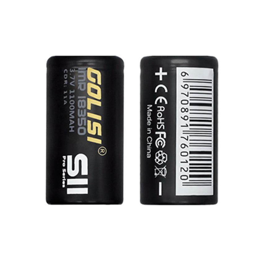 2pcs Golisi S11 IMR 18350 1100mAh 20A Li-ion Rechargeable Battery