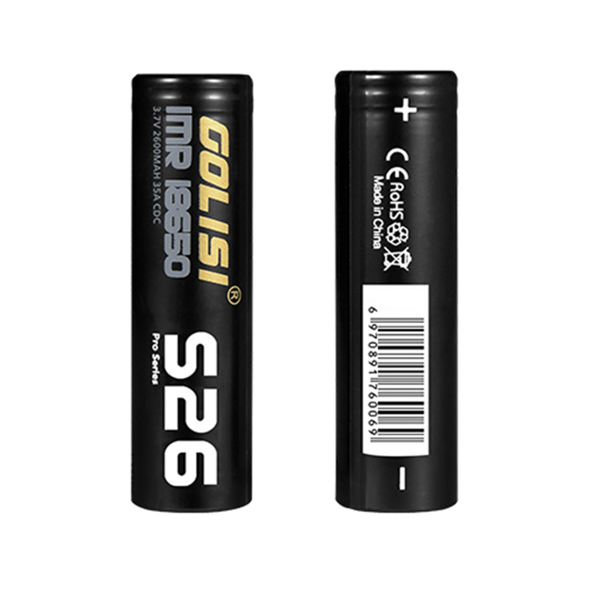 2pcs Golisi S15 IMR 18650 1500mAh 35A Flat Top Li-ion Rechargeable Battery